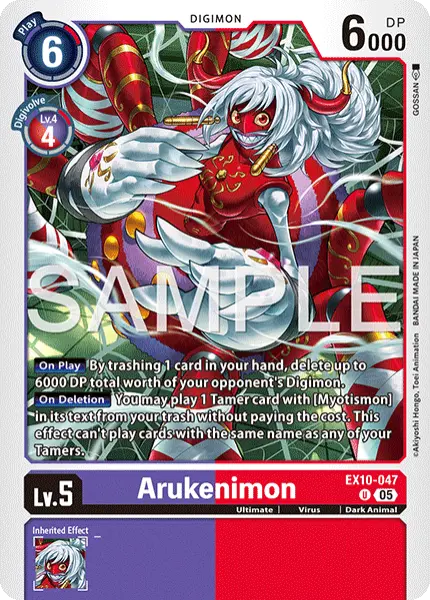 Digimon TCG Card 'EX10-047' 'Arukenimon'