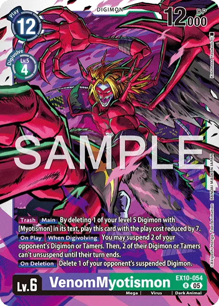 Deck Myotismon - 4th with preview of card EX10-054