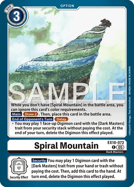 Digimon TCG Card 'EX10-072' 'Spiral Mountain'