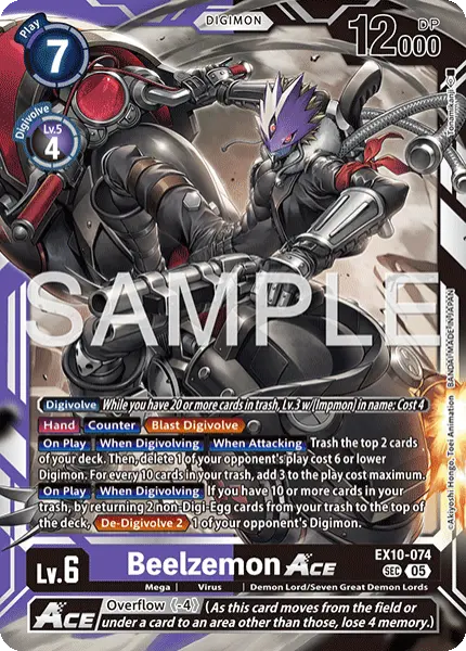 Deck Beelzemon - Top 16 with preview of card EX10-074