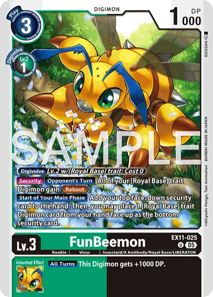 Digimon TCG Card 'EX11-025' 'Funbeemon'