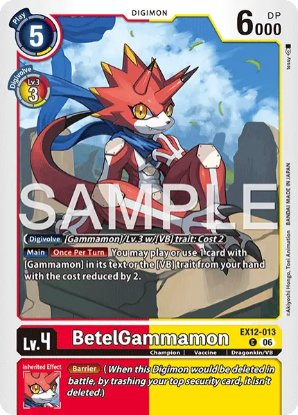 Digimon TCG Card 'EX12-013' 'BetelGammamon'