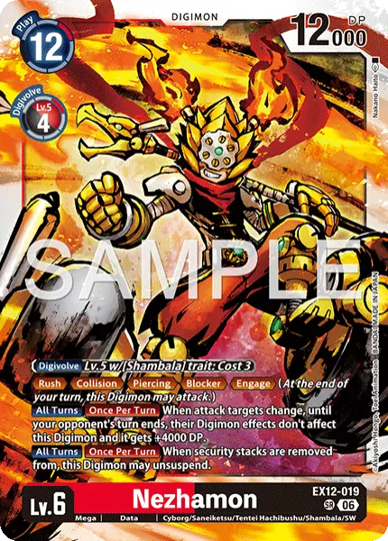 Digimon TCG Card 'EX12-019' 'Nezhamon'