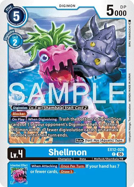 Digimon TCG Card 'EX12-026' 'Shellmon'