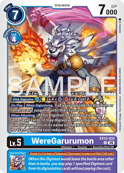 Digimon TCG Card 'EX12-032' 'WereGarurumon'