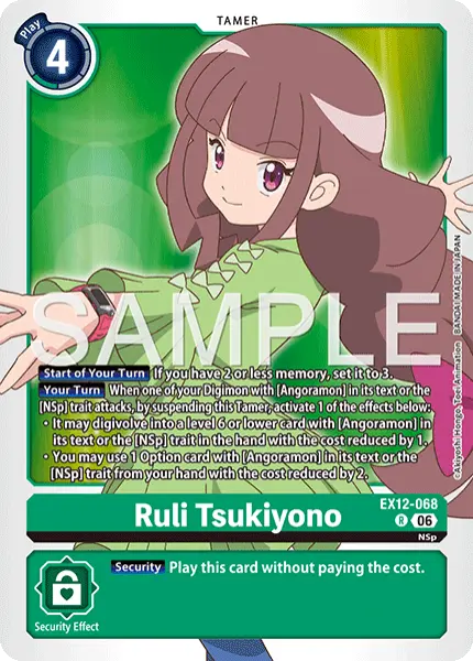 Digimon TCG Card 'EX12-068' 'Ruli Tsukiyono'