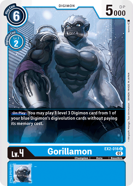 Digimon TCG Card 'EX2-016' 'Gorillamon'