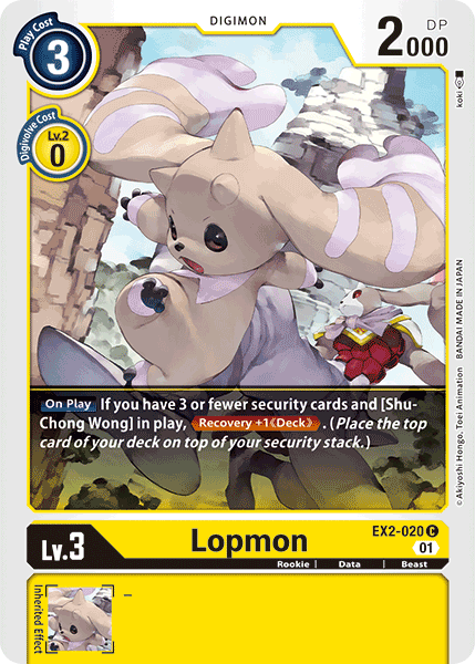 Digimon TCG Card 'EX2-020' 'Lopmon'