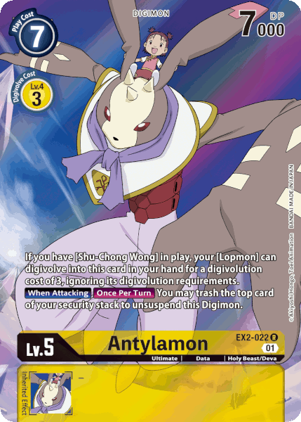 Digimon TCG Card 'EX2-022_P1' 'Antylamon'