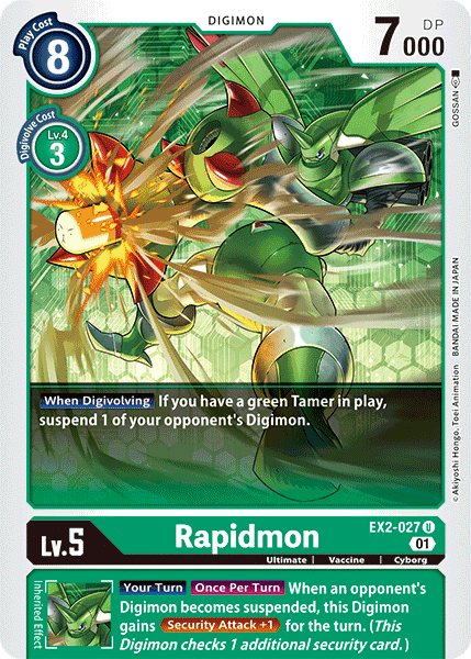 Digimon TCG Card EX2-027 Rapidmon