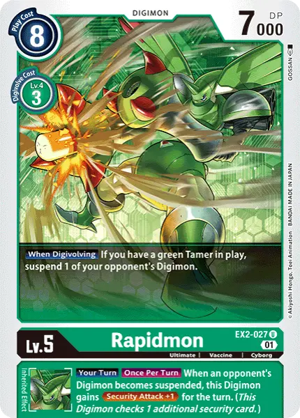Digimon TCG Card 'EX2-027' 'Rapidmon'