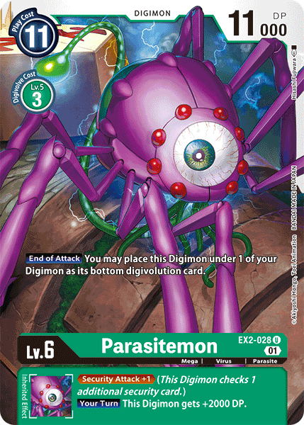 Digimon TCG Card 'EX2-028' 'Parasitemon'