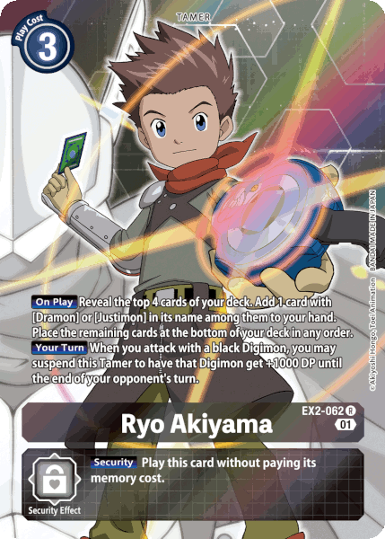 Digimon TCG Card 'EX2-062_P1' 'Ryo Akiyama'