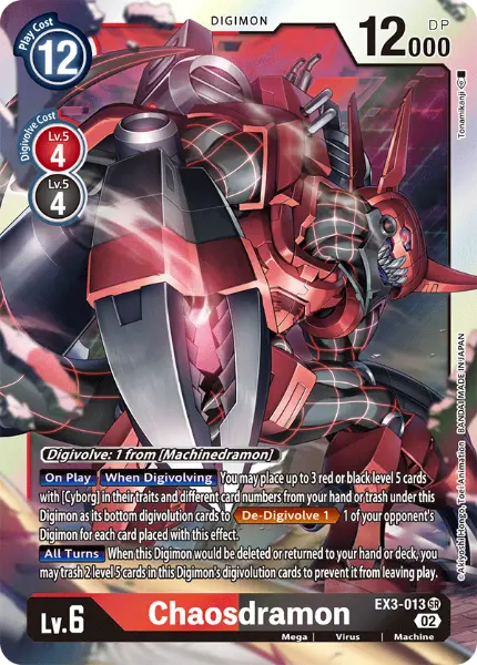 Deck EX3 Machinedramon with preview of card EX3-013