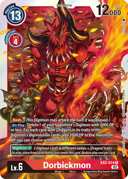 Deck EX3 Dorbickmon with preview of card EX3-014