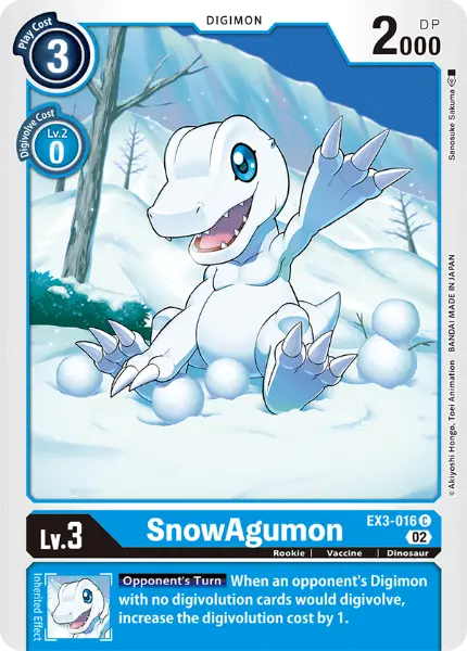 Digimon TCG Card EX3-016 SnowAgumon