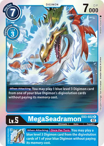 Digimon TCG Card EX3-022 MegaSeadramon