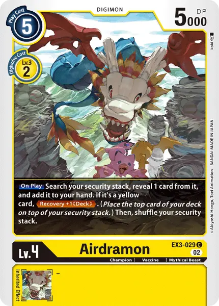 Digimon TCG Card 'EX3-029' 'Airdramon'