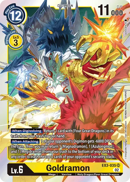 Deck EX3 Four Great Dragons with preview of card EX3-035