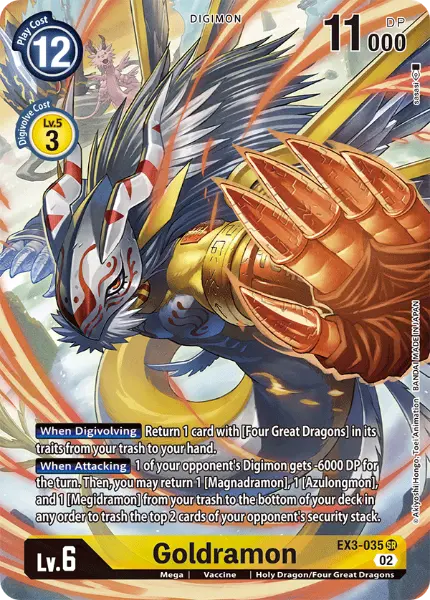 Digimon TCG Card EX3-035_P1 Goldramon