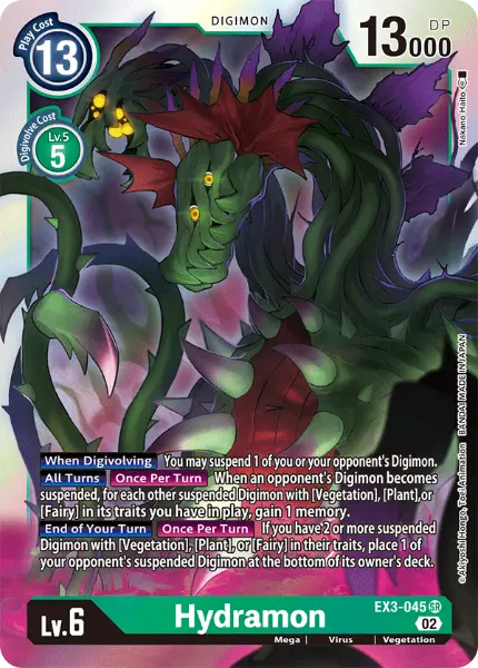 Deck EX3 Bloom Hydra with preview of card EX3-045