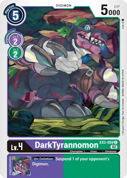 Digimon TCG Card 'EX3-059' 'DarkTyrannomon'