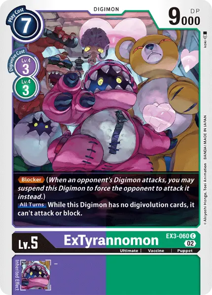 Digimon TCG Card 'EX3-060' 'ExTyrannomon'