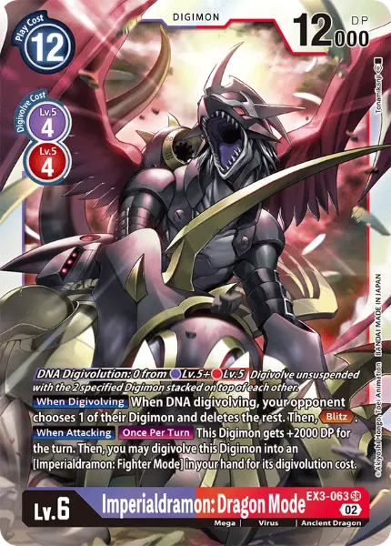 Digimon TCG Card EX3-063 Imperialdramon: Dragon Mode