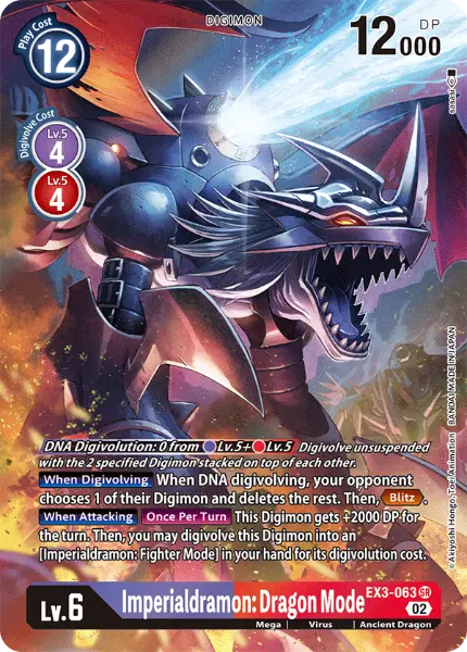 Digimon TCG Card EX3-063_P1 Imperialdramon: Dragon Mode