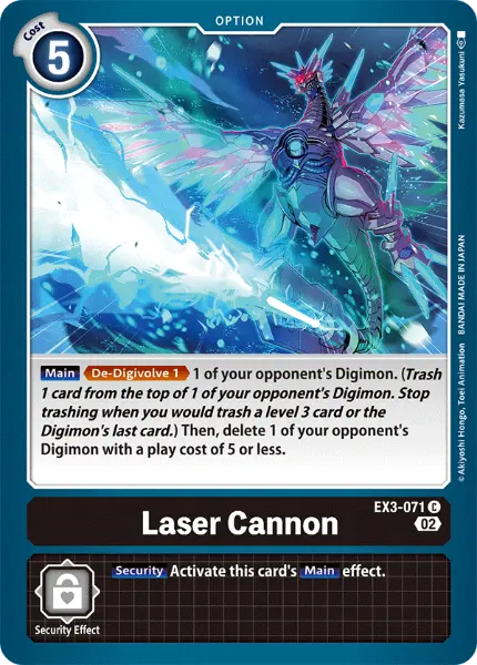 Digimon TCG Card 'EX3-071' 'Laser Cannon'