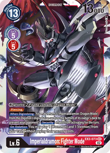 Deck Imperialdramon Virus - 4th with preview of card EX3-073