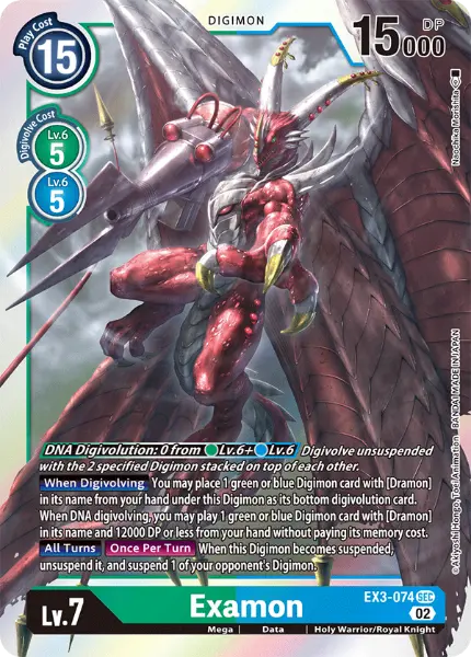 Deck EX3 Examon with preview of card EX3-074