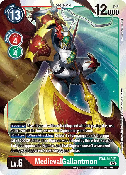 Digimon TCG Card 'EX4-013' 'MedievalGallantmon'