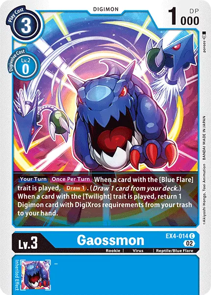 Digimon TCG Card 'EX4-014' 'Gaossmon'