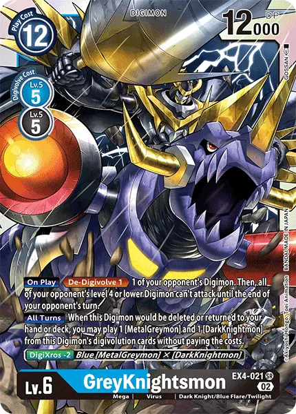 Deck EX4 GreyKnightmon with preview of card EX4-021