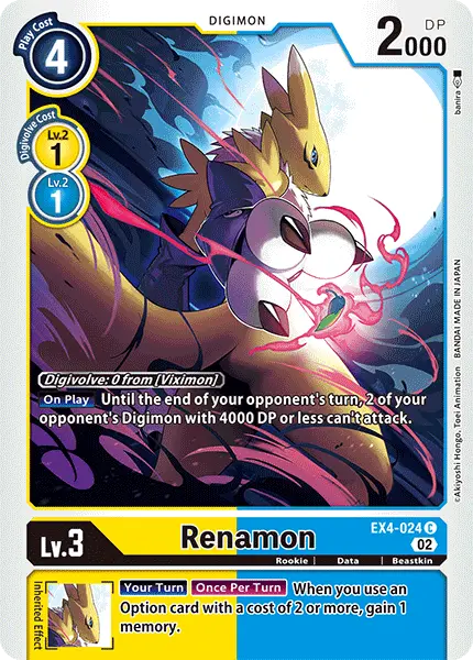 Digimon TCG Card 'EX4-024' 'Renamon'