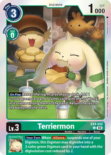 Digimon TCG Card 'EX4-032_P1' 'Terriermon'