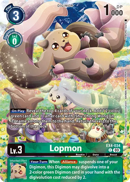 Digimon TCG Card 'EX4-034_P1' 'Lopmon'