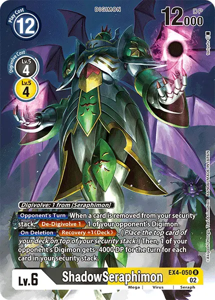 Digimon TCG Card 'EX4-050_P1' 'ShadowSeraphimon'