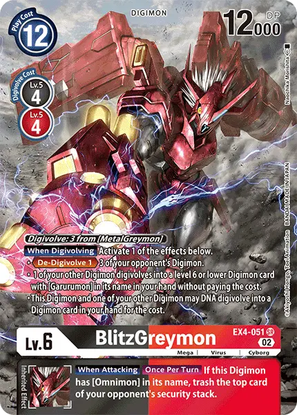 Digimon TCG Card 'EX4-051_P1' 'BlitzGreymon'