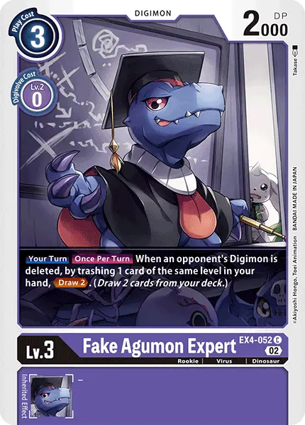 Digimon TCG Card 'EX4-052' 'Fake Agumon Expert'