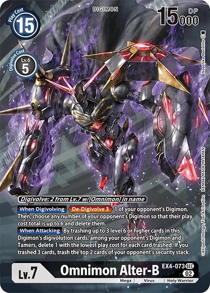 Digimon TCG Card EX4-073_P1 Omnimon Alter-B