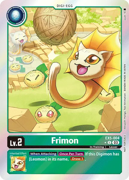 Digimon TCG Card 'EX5-004_P1' 'Frimon'