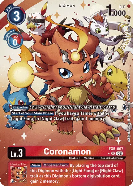 Digimon TCG Card 'EX5-007_P1' 'Coronamon'