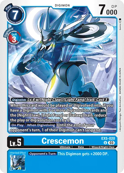 Digimon TCG Card 'EX5-020' 'Crescemon'