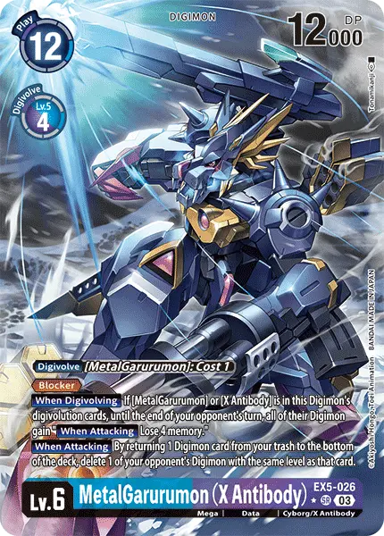 Digimon TCG Card 'EX5-026_P1' 'MetalGarurumon (X Antibody)'