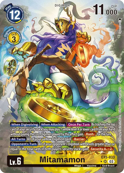 Digimon TCG Card EX5-033_P1 Mitamamon