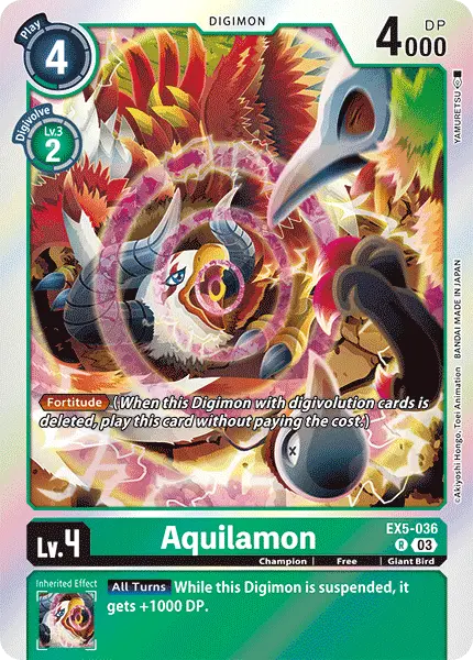 Digimon TCG Card EX5-036 Aquilamon