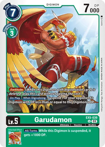 Digimon TCG Card 'EX5-039' 'Garudamon'