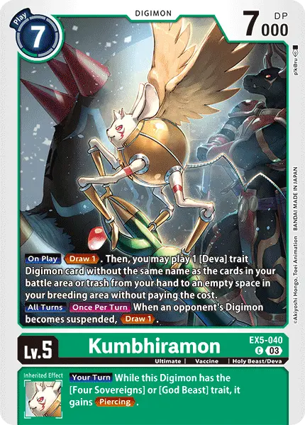 Digimon TCG Card EX5-040 Kumbhiramon